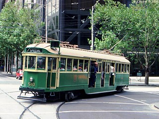 W2 in Feb 1989 at corner of William and Collins Streets Melbourne